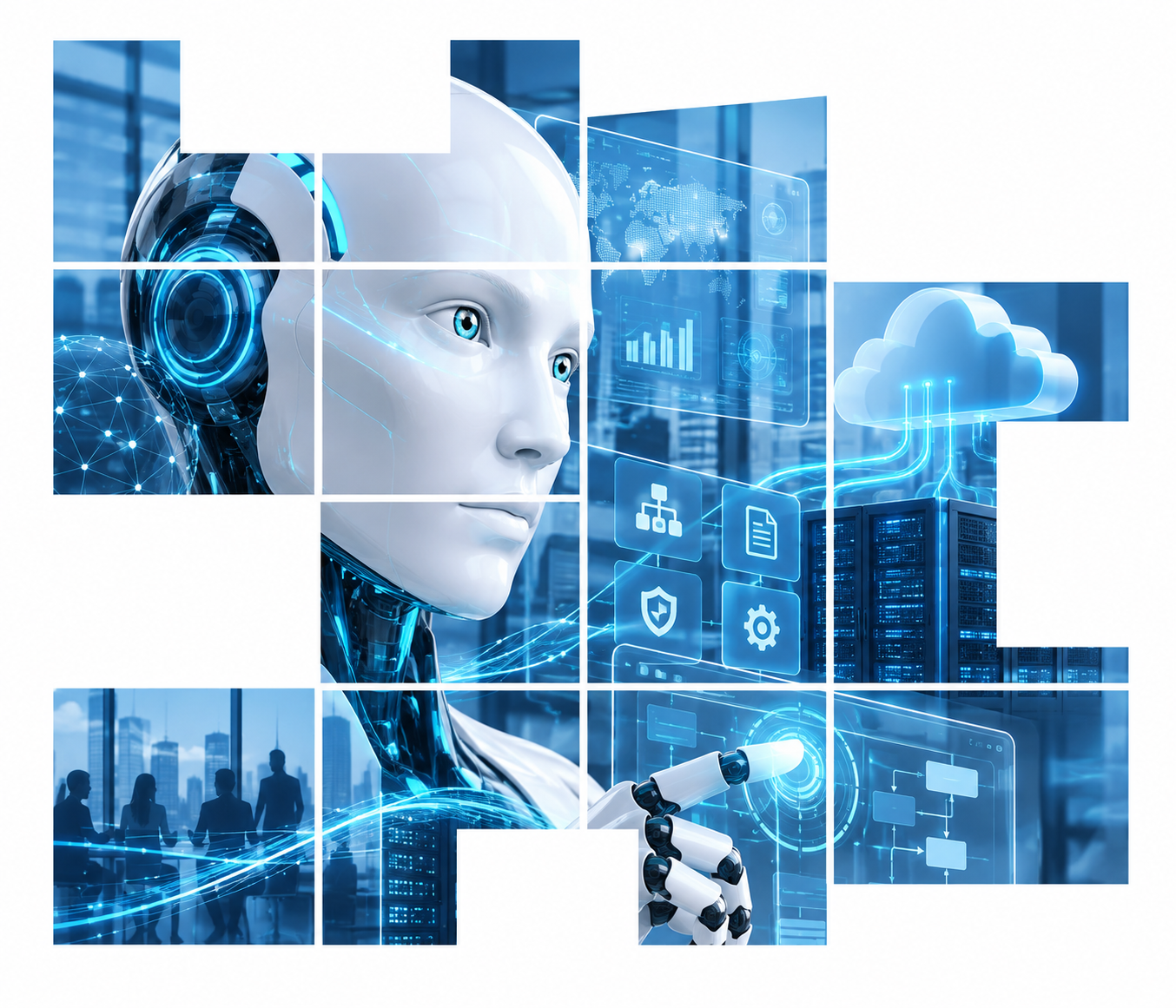 Abstract technology and data network concept